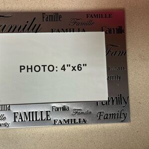 Metallic Family Photo Frame - Silver 4x6